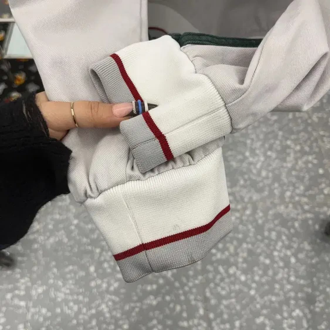 메인부스 레트로 빈티지 슬리브 배색 바시티자켓 105 C07691 상품이미지7