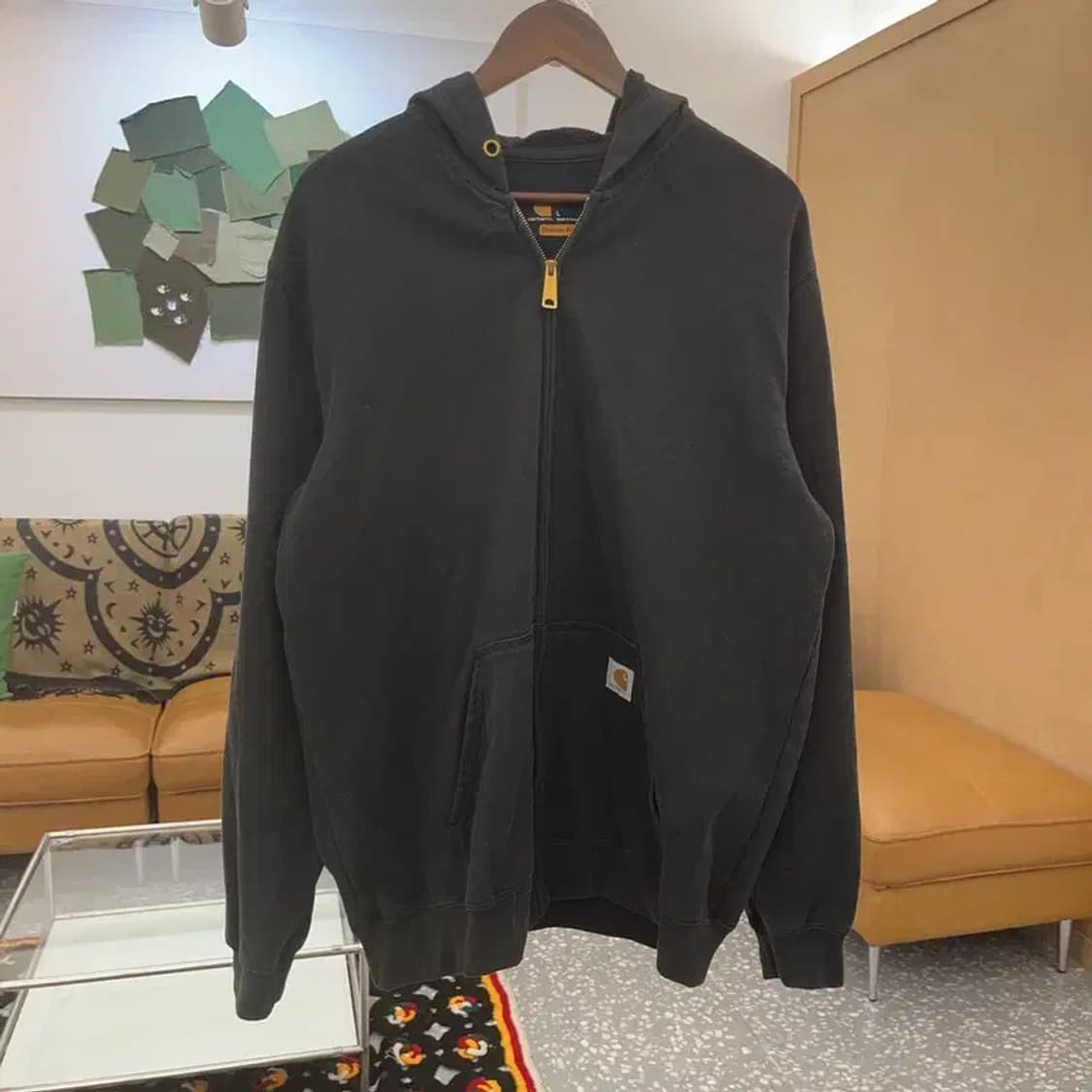 칼하트 써멀 빈티지 오버핏 약기모 후드집업 L C07698 상품이미지3