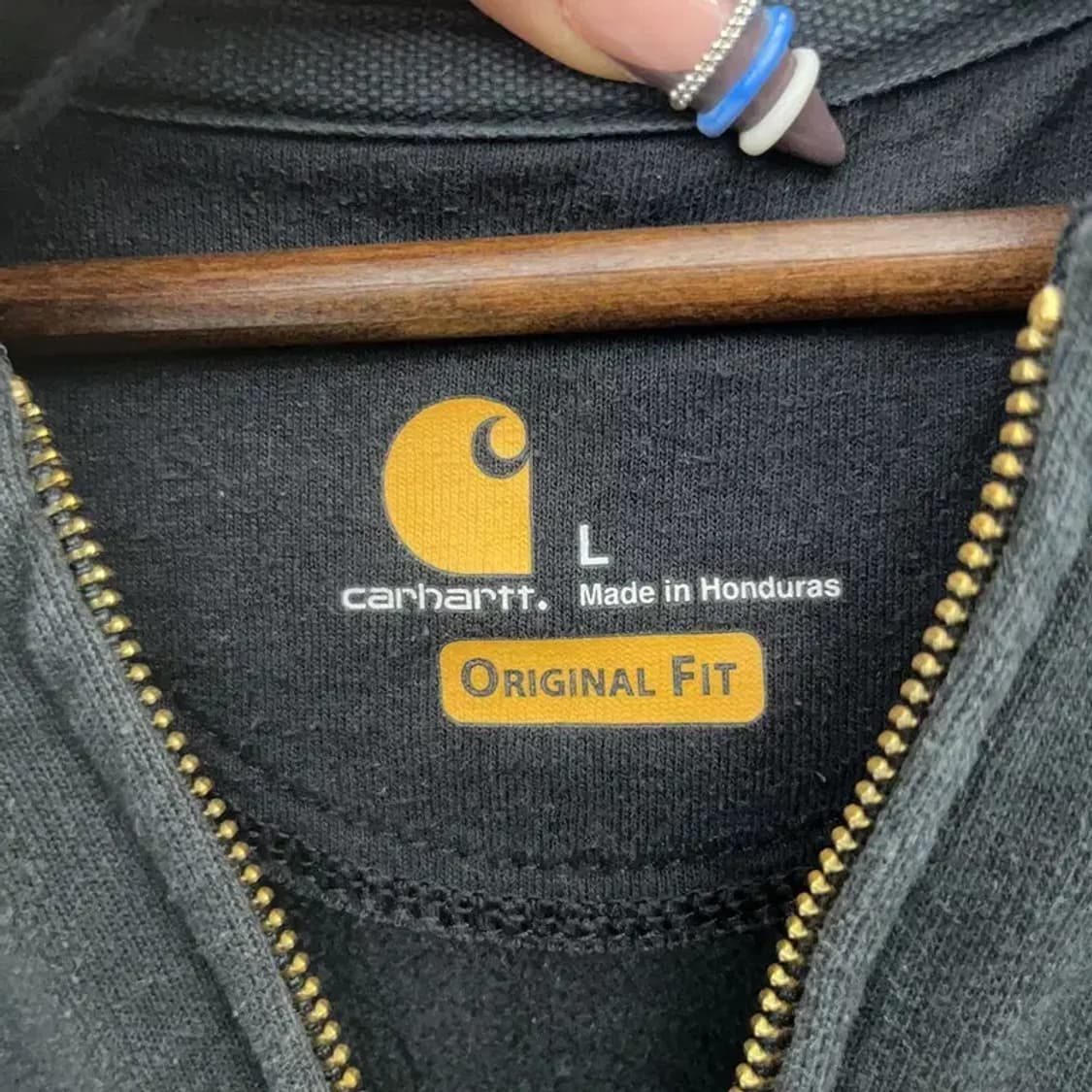 칼하트 써멀 빈티지 오버핏 약기모 후드집업 L C07698 상품이미지5