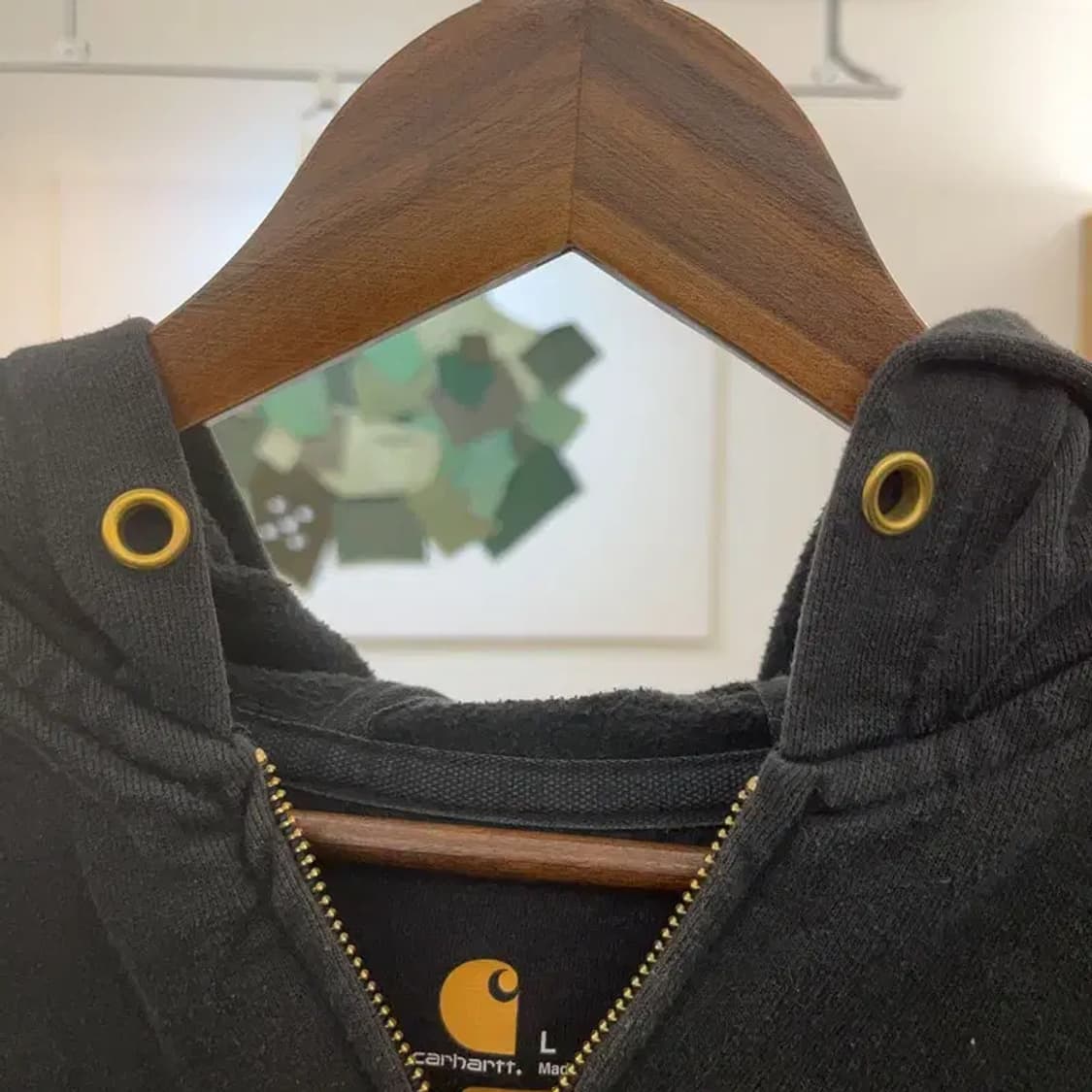 칼하트 써멀 빈티지 오버핏 약기모 후드집업 L C07698 상품이미지6