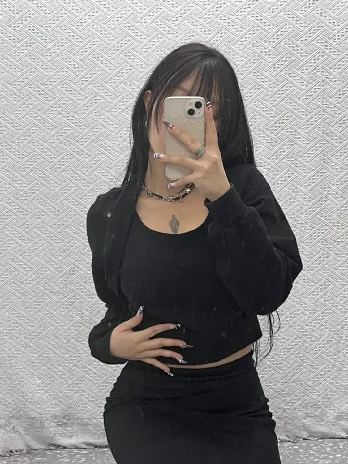 낫노잉 레이어드 볼레로 크롭 스웻셔츠 맨투맨 85 C06283 상품이미지1