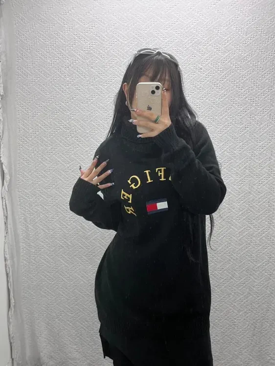 타미힐피거 빅로고 터틀넥 코튼 니트 스웨터 95 C06317 상품이미지1