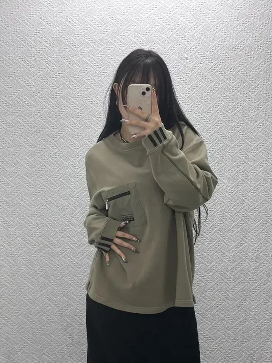 아디다스 포켓 체크니컬 빅사이즈 스웻셔츠 맨투맨 110 C06135 상품이미지2