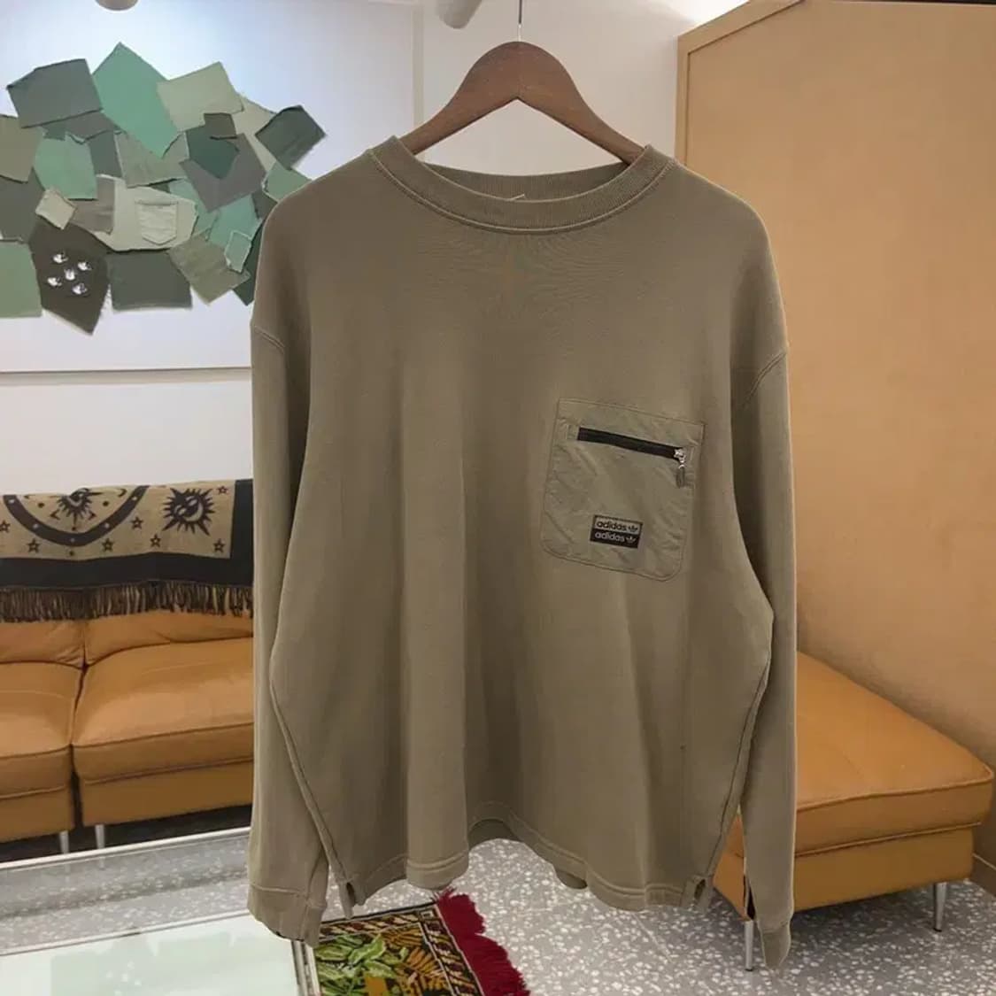 아디다스 포켓 체크니컬 빅사이즈 스웻셔츠 맨투맨 110 C06135 상품이미지3