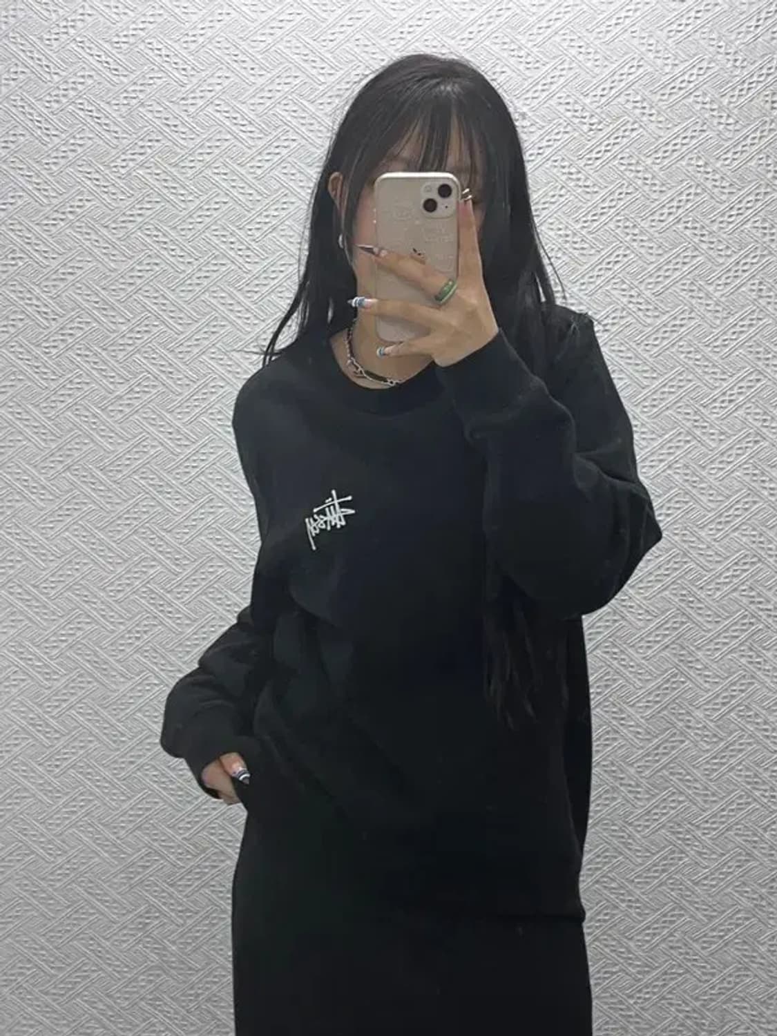 스투시 정품 베이직로고 오버핏 기모 스웻셔츠 맨투맨 100 C06293 상품이미지2