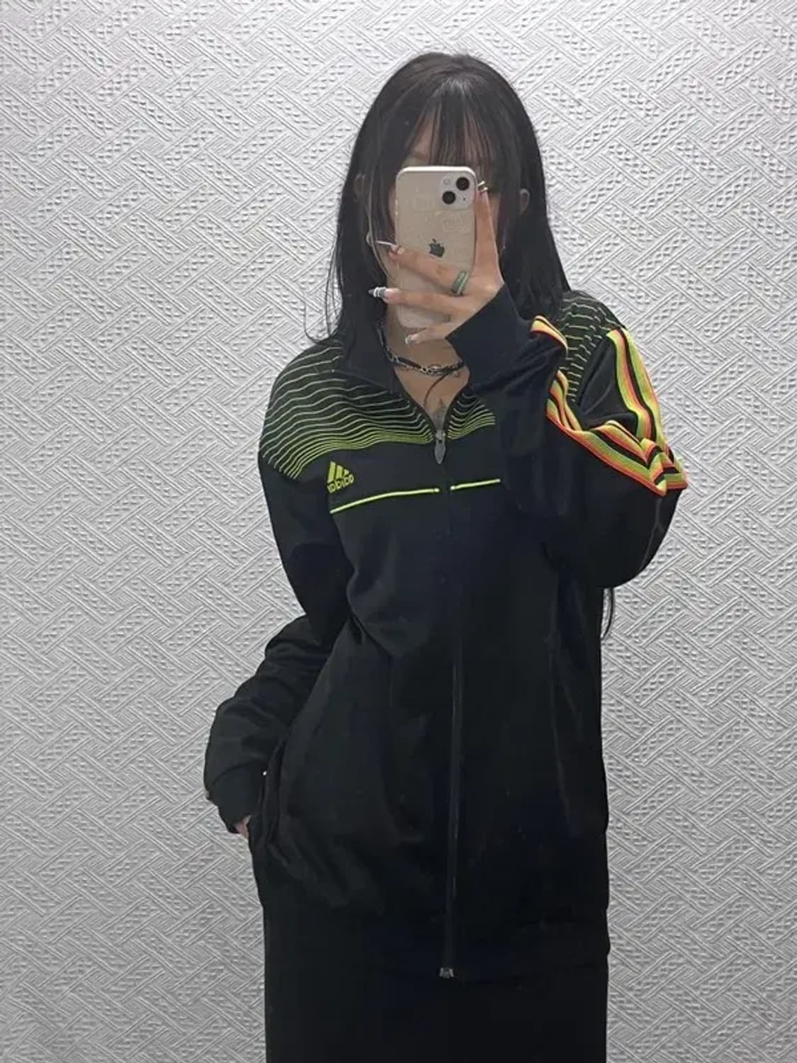 아디다스 형광 트랙탑 져지 집업 105 C06158 상품이미지1