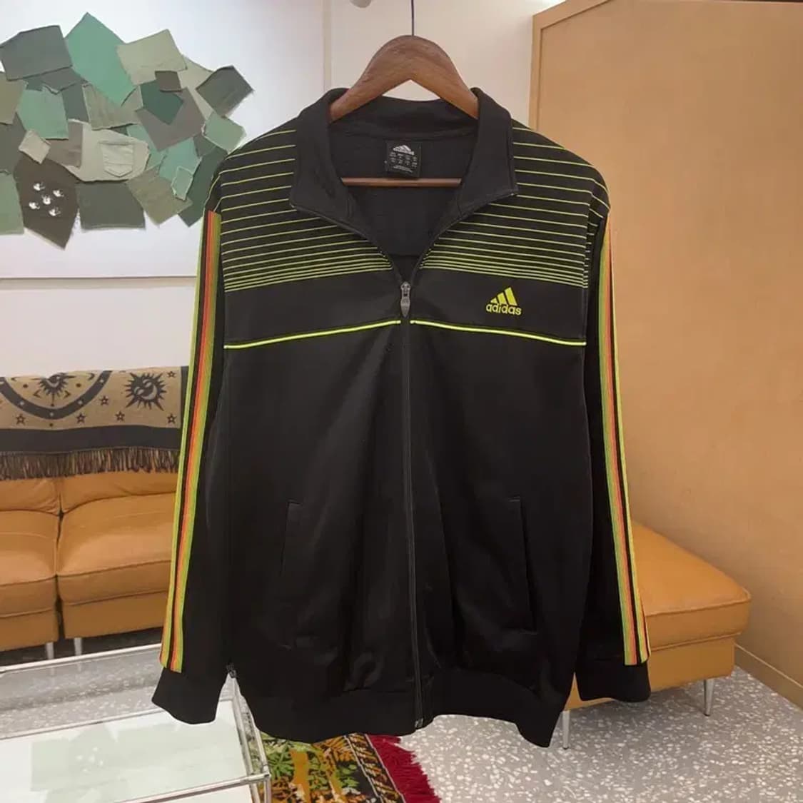 아디다스 형광 트랙탑 져지 집업 105 C06158 상품이미지3