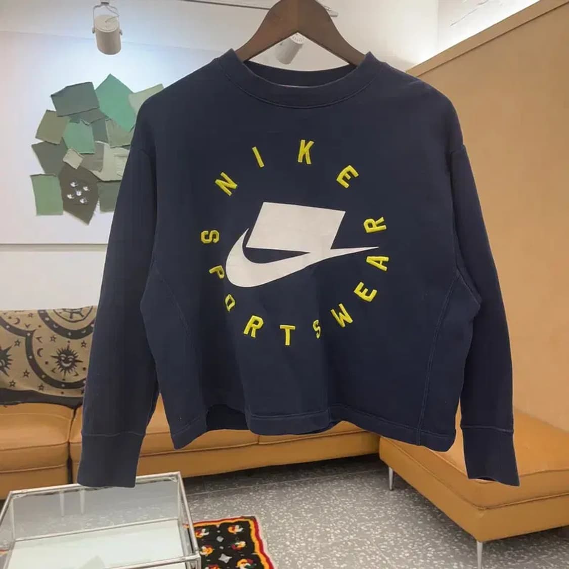 나이키 올드스쿨 레트로 세미크롭 맨투맨 S C07719 상품이미지3