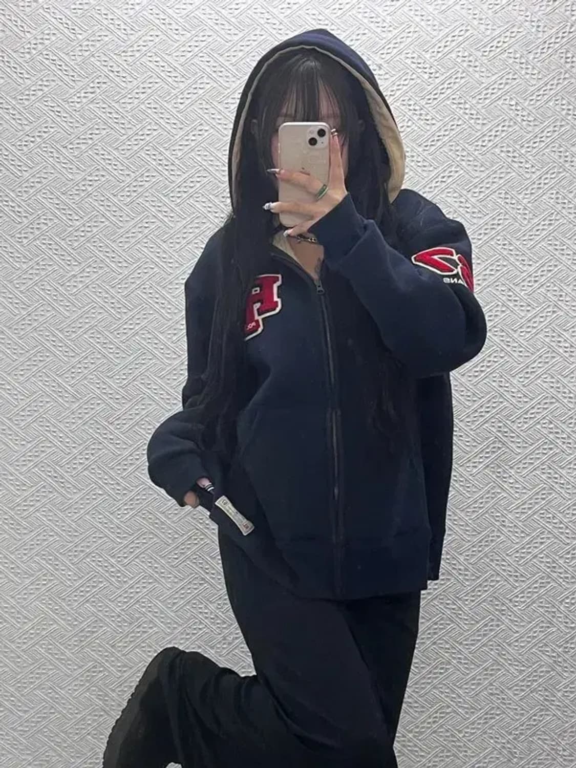 폴로 랄프로렌 올드스쿨 빈티지 자수패치 양털 후드집업 M C07724 상품이미지1