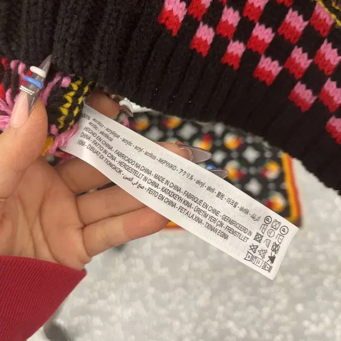 자라 자카드 히피 보헤미안 뜨개패턴 가디건 L C07727 상품이미지6