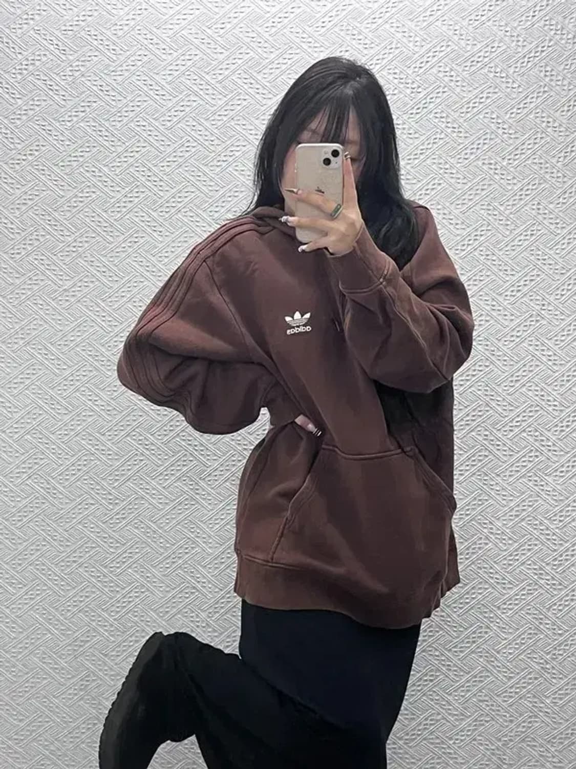 아디다스 빈티지 폭닥 오버핏 캐주얼 기모 후드티 M C07729 상품이미지1