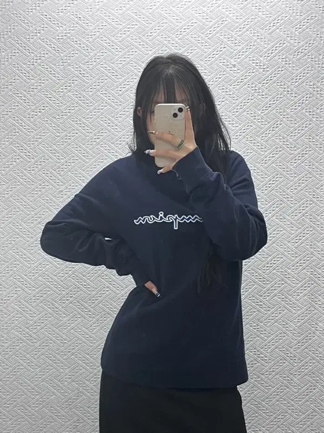 챔피온 올드스쿨 캐주얼 스펠로고 약기모 맨투맨 M C07734 상품이미지1