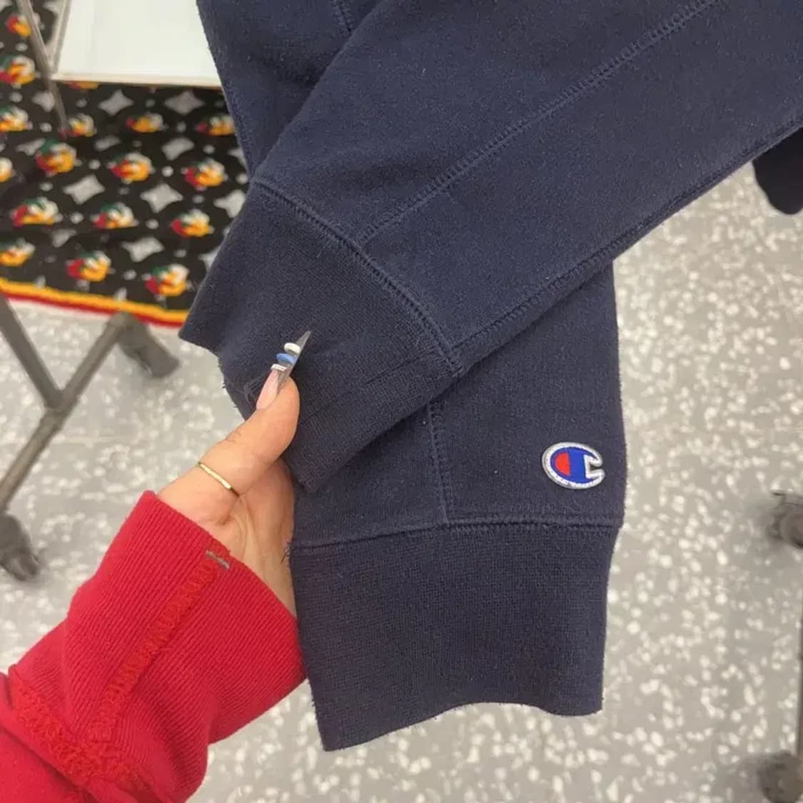 챔피온 올드스쿨 캐주얼 스펠로고 약기모 맨투맨 M C07734 상품이미지7