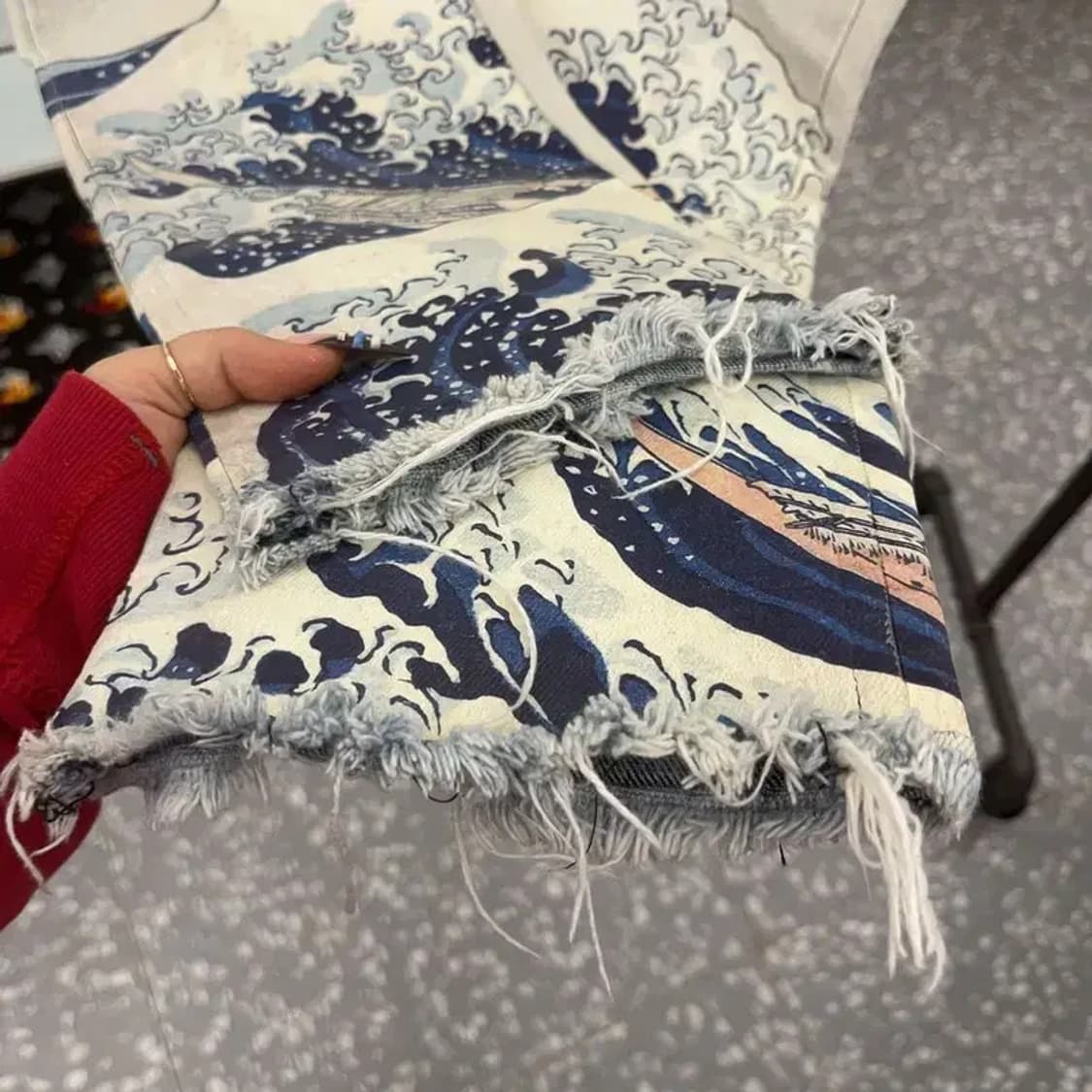 엠앤엠 일본풍 프린팅 스케치 데님팬츠 29인치 C07750 상품이미지10