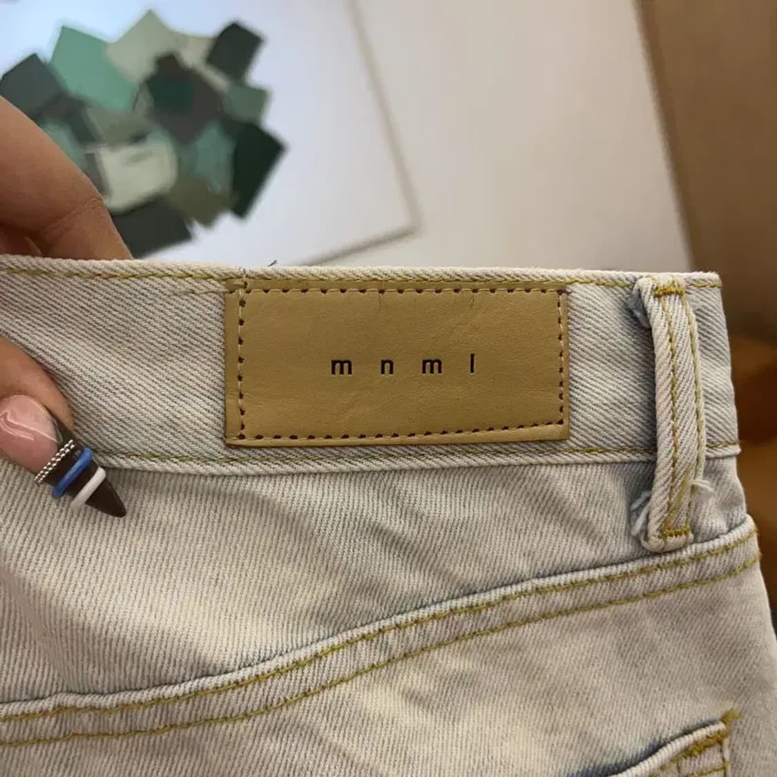 엠앤엠 일본풍 프린팅 스케치 데님팬츠 29인치 C07750 상품이미지5