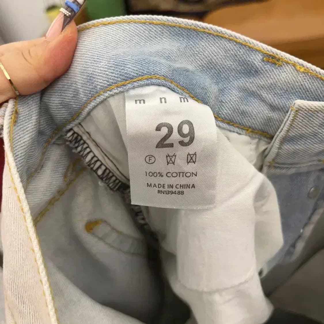 엠앤엠 일본풍 프린팅 스케치 데님팬츠 29인치 C07750 상품이미지6