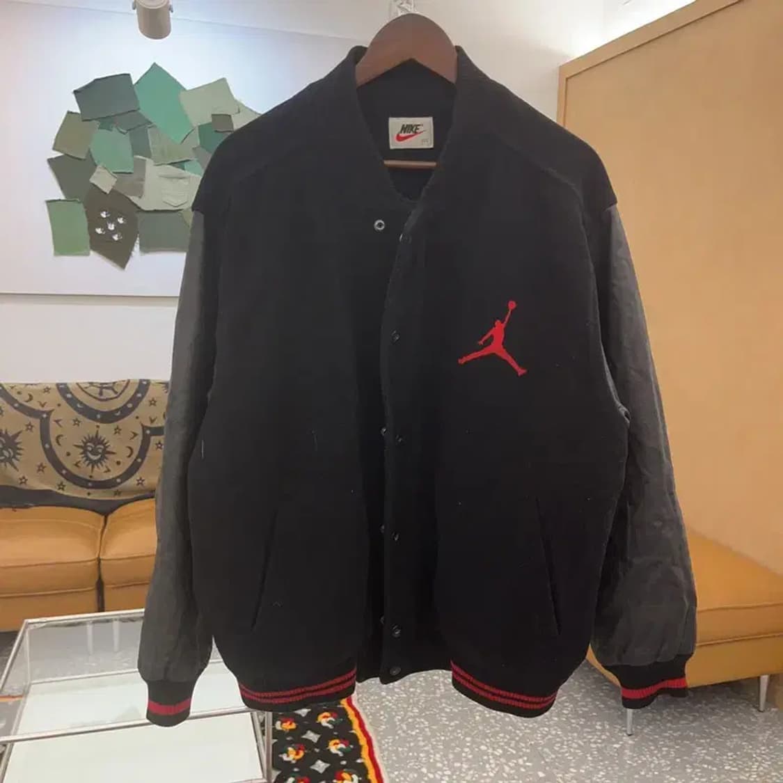 나이키 올드스쿨 90's 점프맨 레더 바시티 자켓 100 C07737 상품이미지3