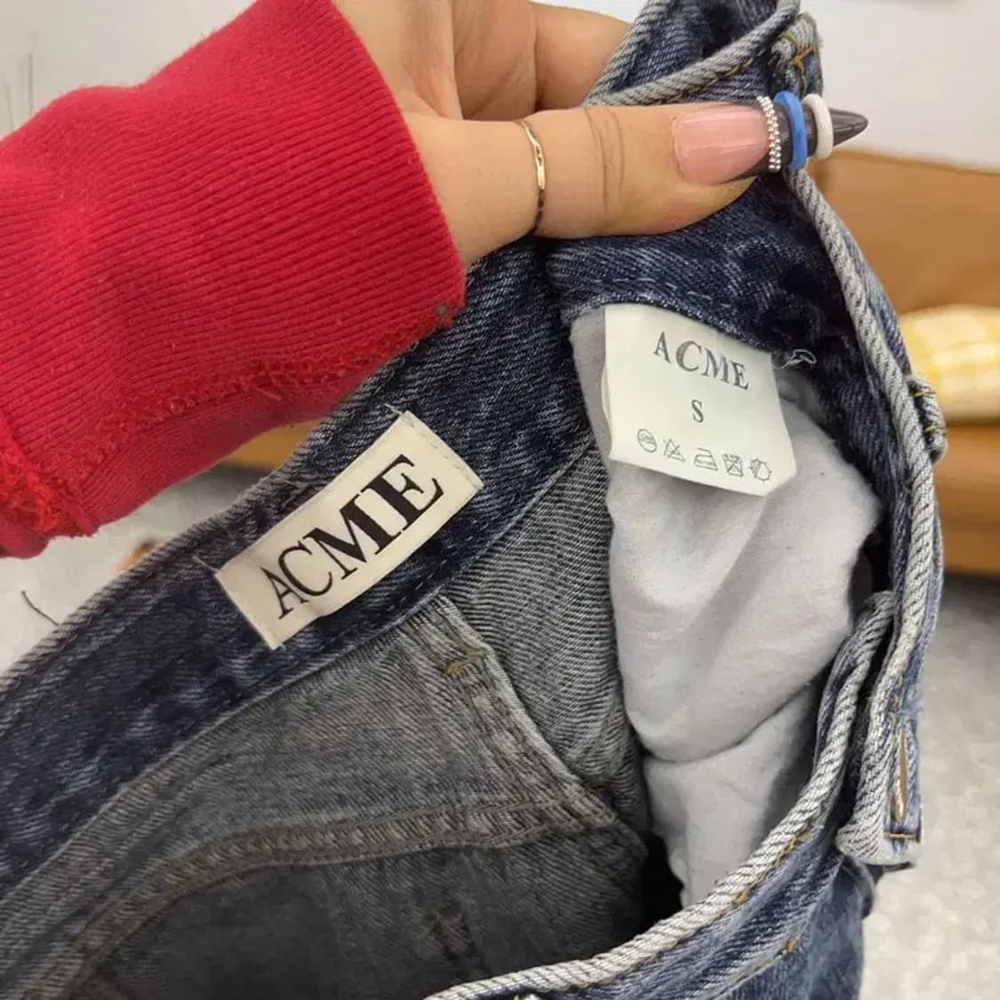 ACME 빈티지 와이드 워싱 데님팬츠 S C07754 상품이미지6