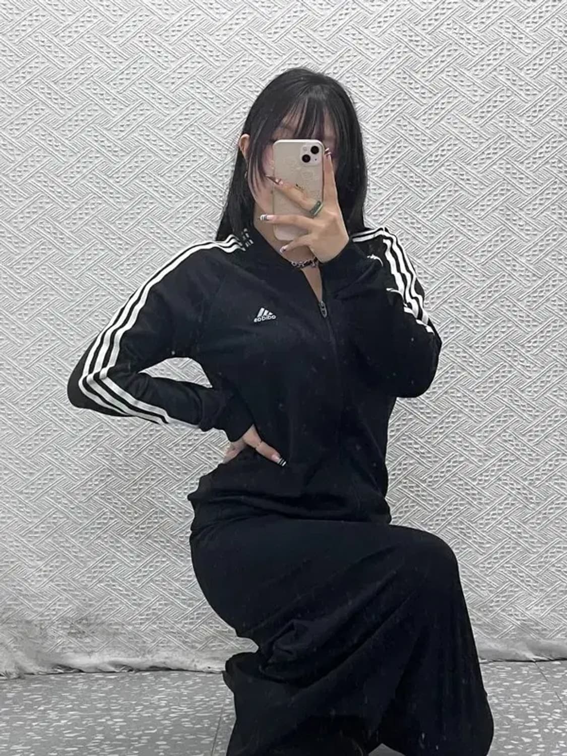 아디다스 Y2K 00's 키치 큐빅 스펠로고 져지 집업 XL C07741 상품이미지1