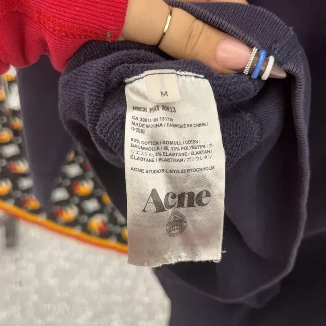 아크네스튜디오 로맨틱 크루넥 오버핏 맨투맨 M C07749 상품이미지6