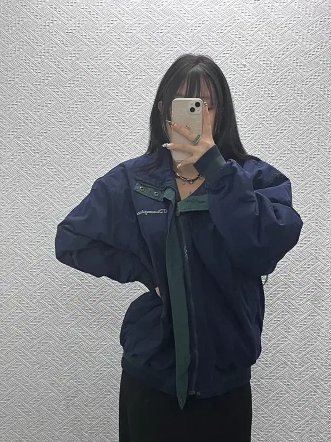 챔피온 레트로 빈티지 백로고 바람막이 자켓 110 C07733 상품이미지1