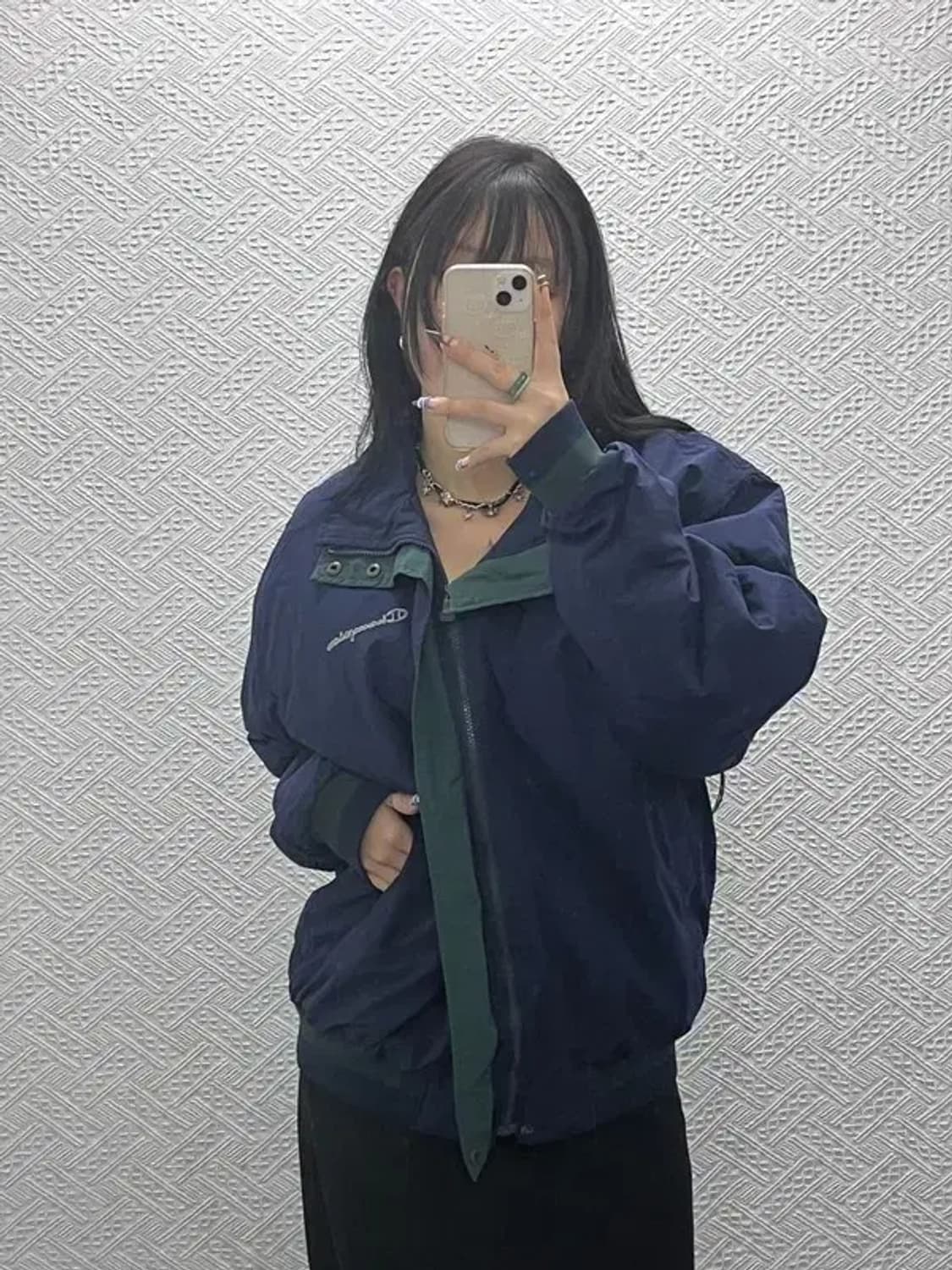 챔피온 레트로 빈티지 백로고 바람막이 자켓 110 C07733 상품이미지2