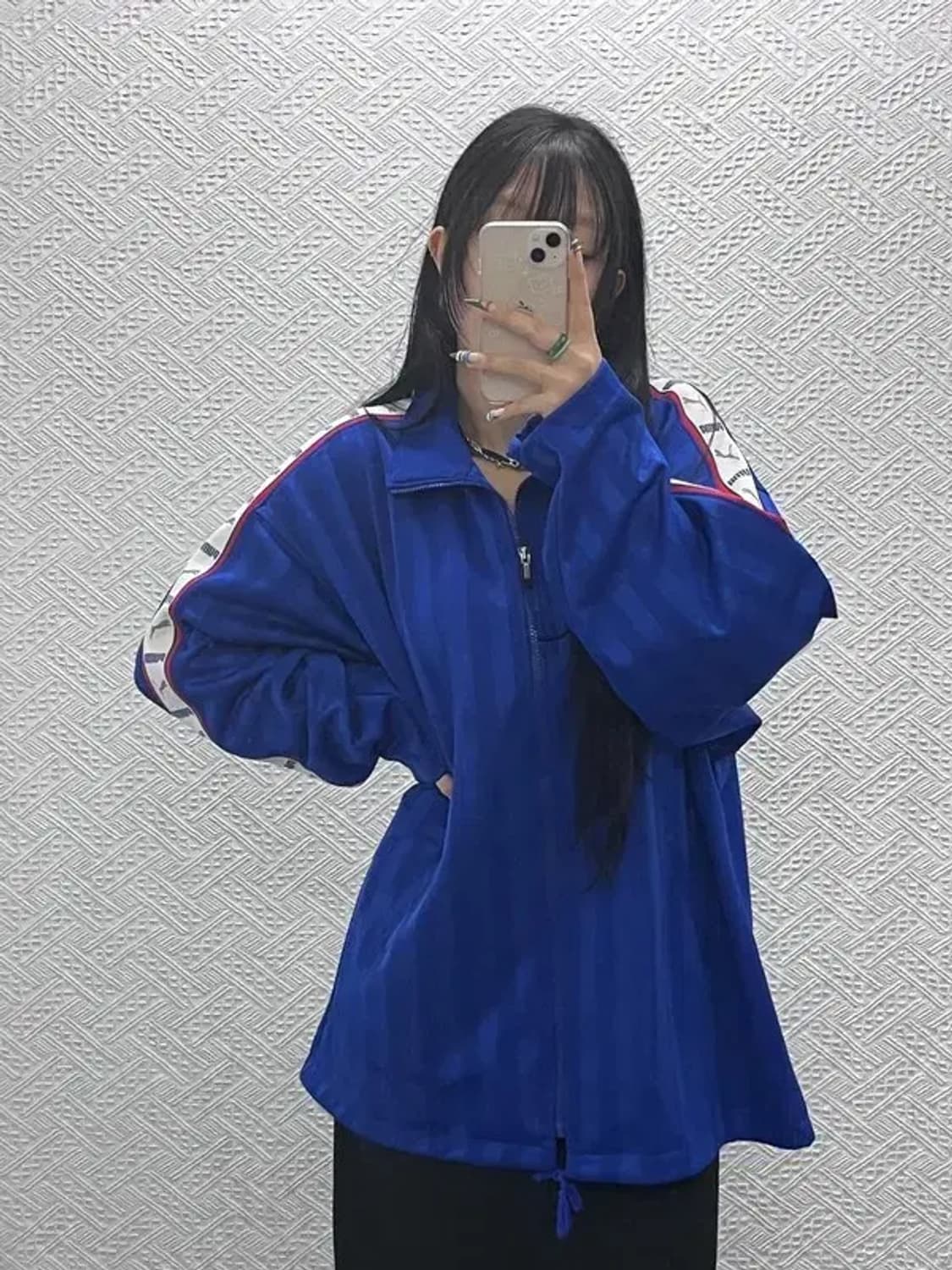 푸마 일본판 올드스쿨 스트릿 슬리브로고 져지 집업 XL C07742 상품이미지1