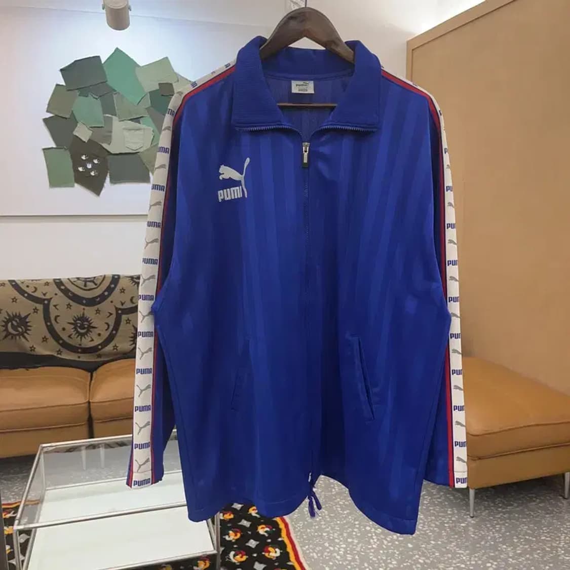 푸마 일본판 올드스쿨 스트릿 슬리브로고 져지 집업 XL C07742 상품이미지3