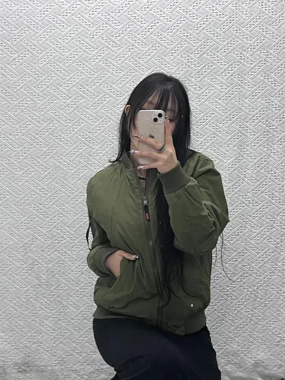 푸마 스트릿 빈티지 올리브카키 항공점퍼 봄버자켓 L C07735 상품이미지2