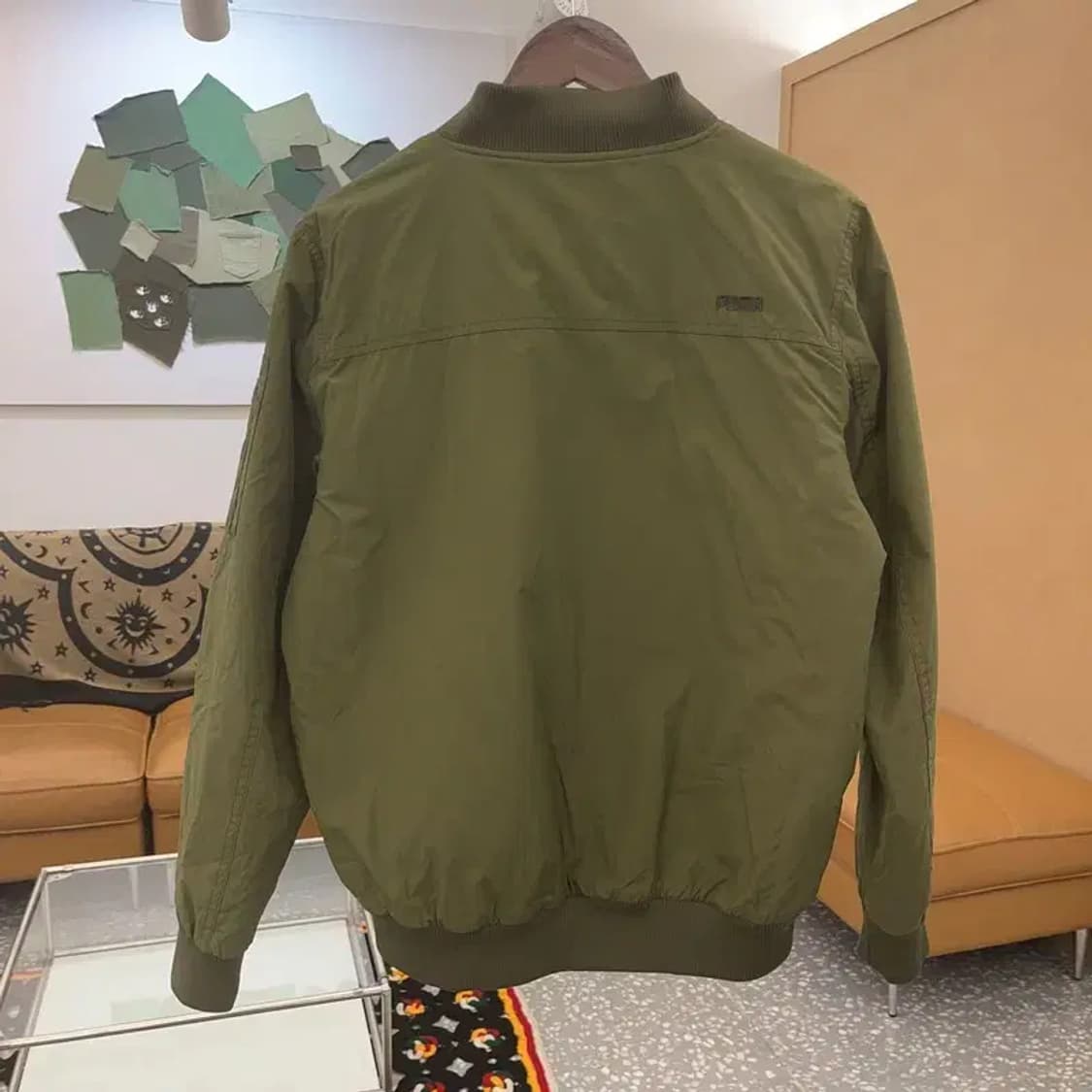 푸마 스트릿 빈티지 올리브카키 항공점퍼 봄버자켓 L C07735 상품이미지4