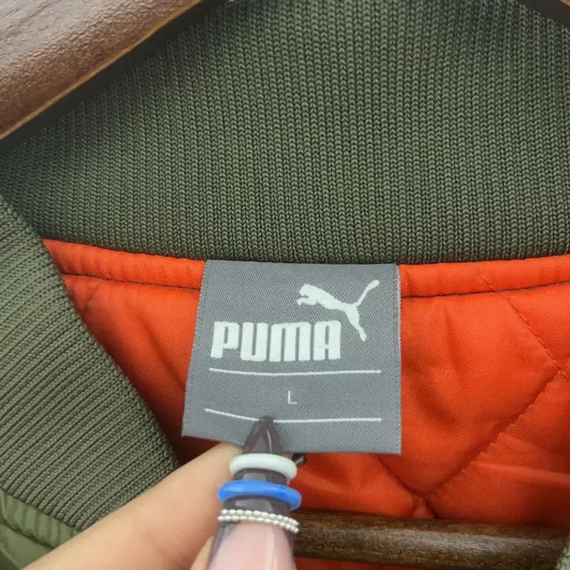 푸마 스트릿 빈티지 올리브카키 항공점퍼 봄버자켓 L C07735 상품이미지5