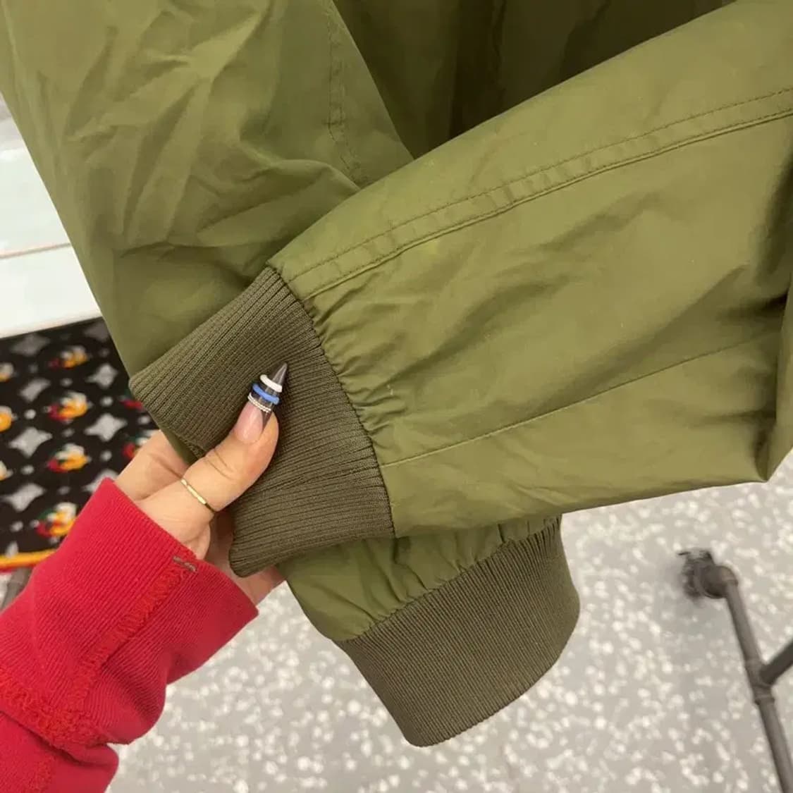 푸마 스트릿 빈티지 올리브카키 항공점퍼 봄버자켓 L C07735 상품이미지7