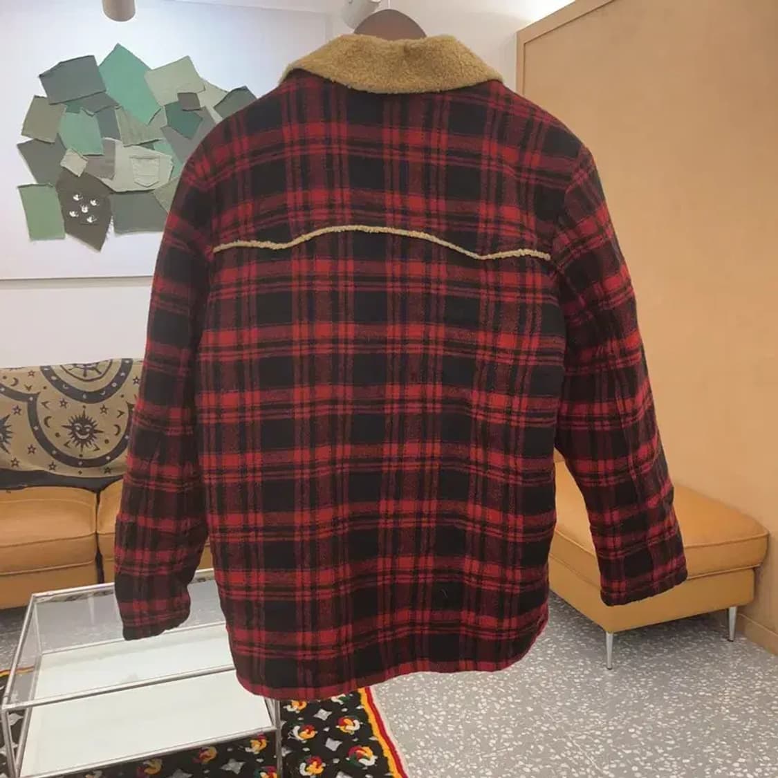 리바이스 빈티지 양털카라 홀리데이 타탄체크 자켓 L C07736 상품이미지4