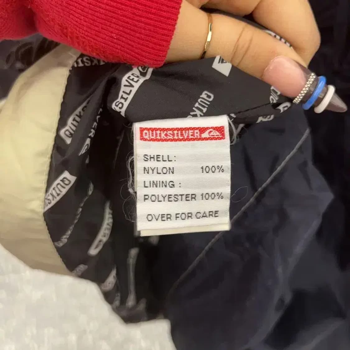 퀵실버 배색 피스타치오그린 아노락 반집업 바람막이 XL C07743 상품이미지6