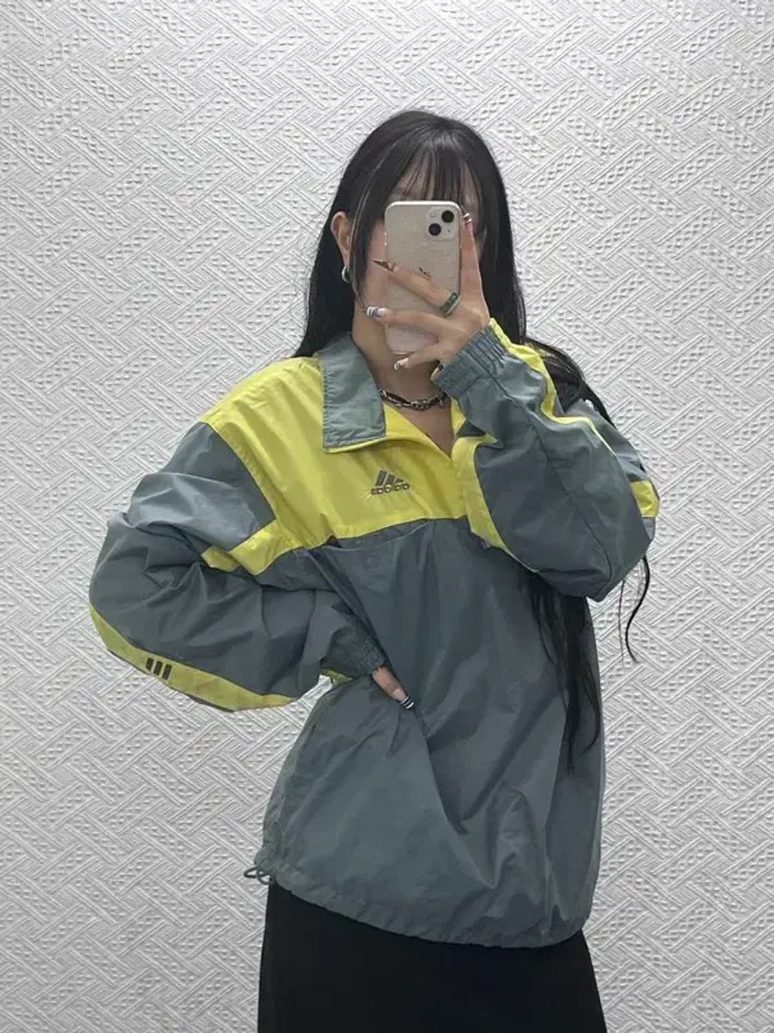 아디다스 올드스쿨 테크웨어 배색 바람막이 아노락 M C07744 상품이미지1