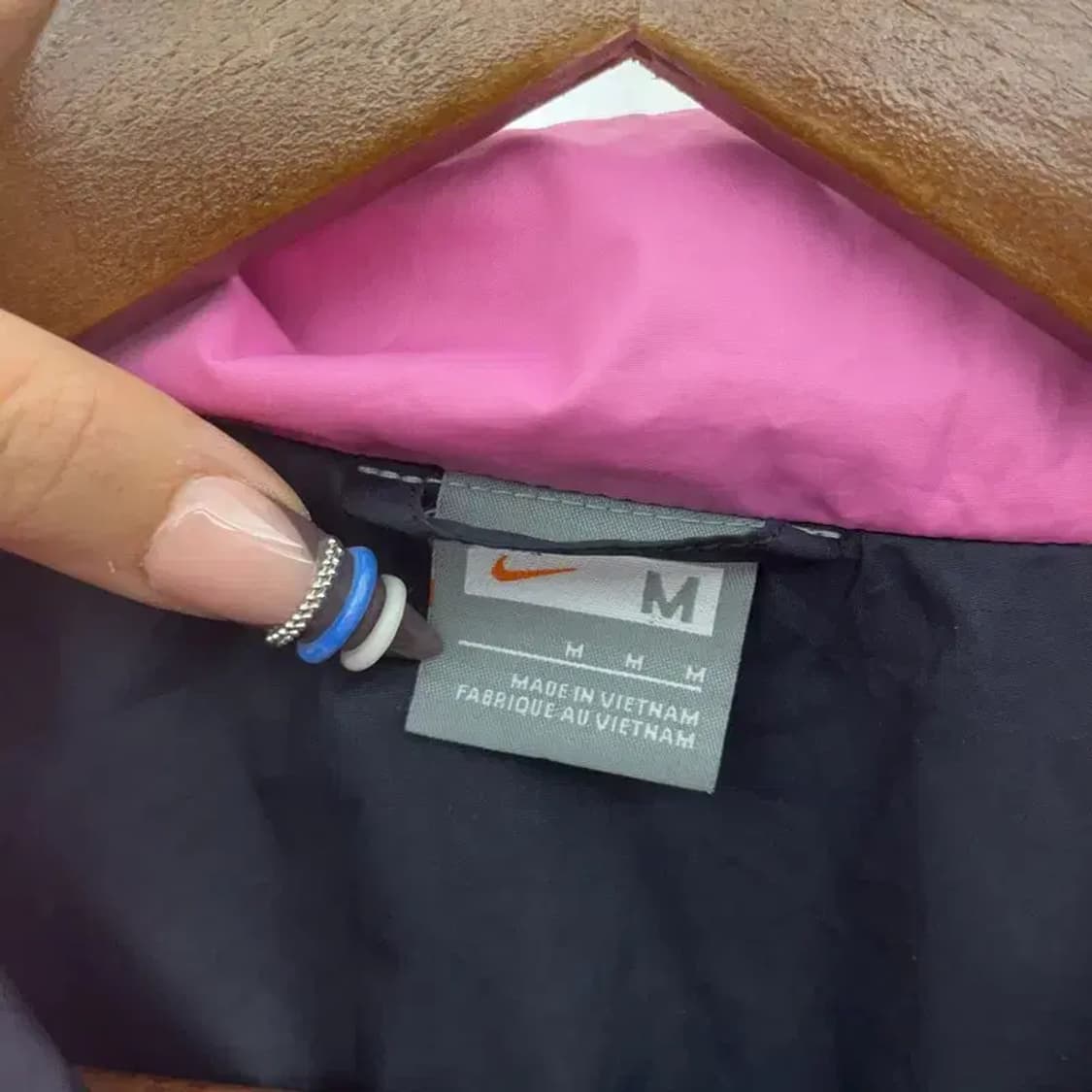 나이키 빈티지 핫핑크카라 러닝 바람막이 집업 M C07745 상품이미지5