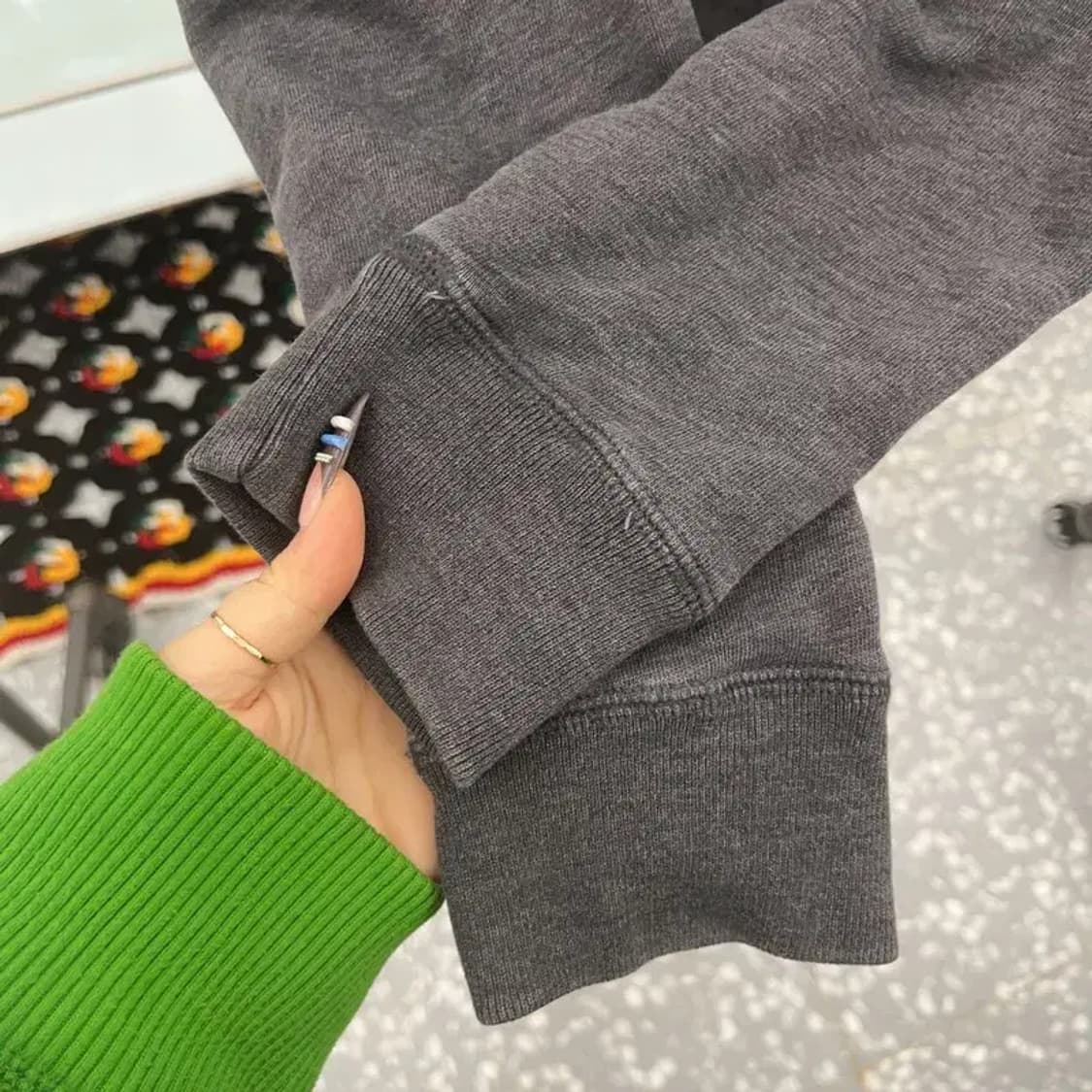 아베크롬비 올드스쿨 약오버핏 아치로고 후드집업 M C07770 상품이미지7