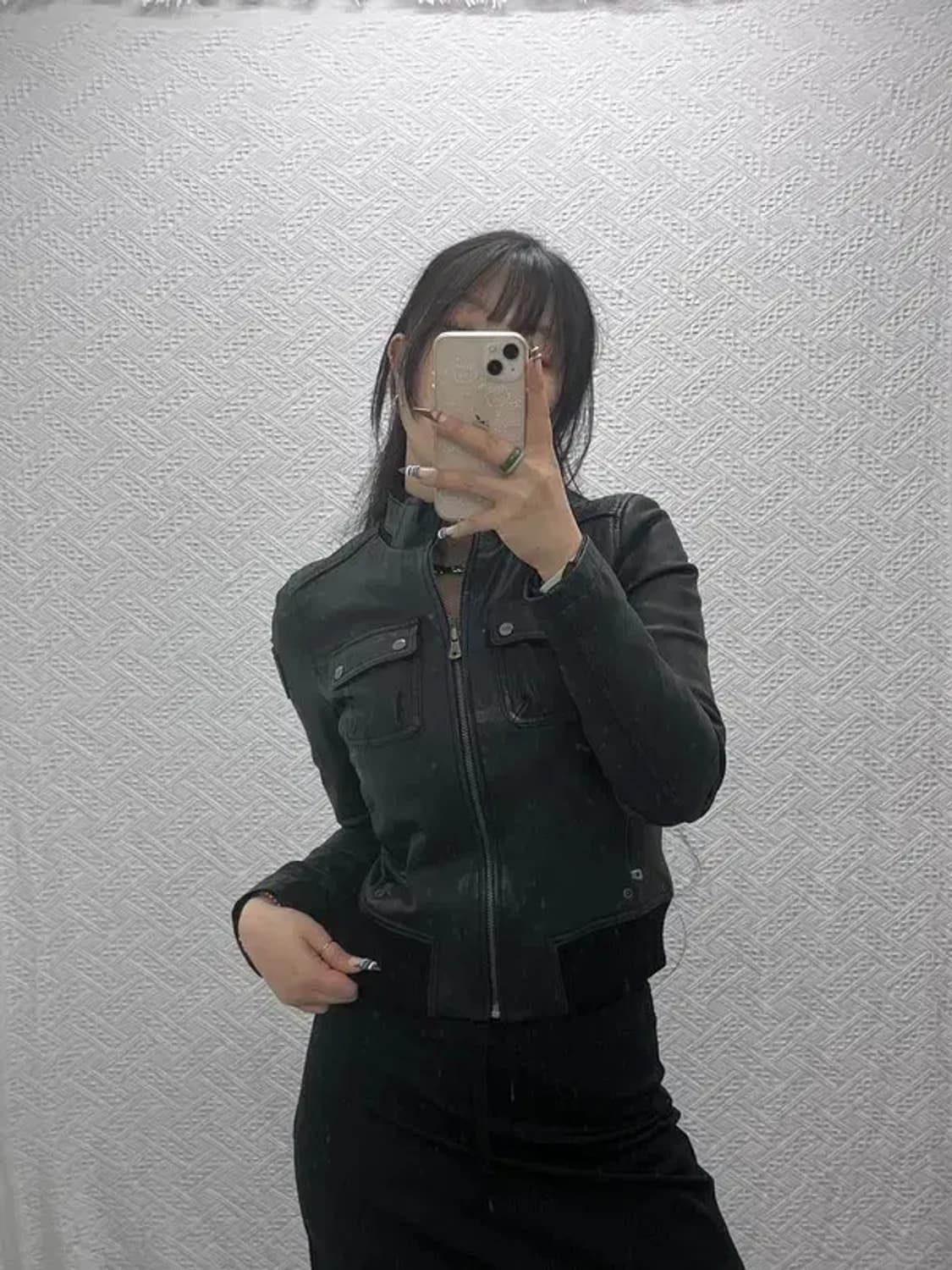 EXR 스트릿 락시크 슬림핏 바이커 라이더 가죽자켓 95 C07773 상품이미지2