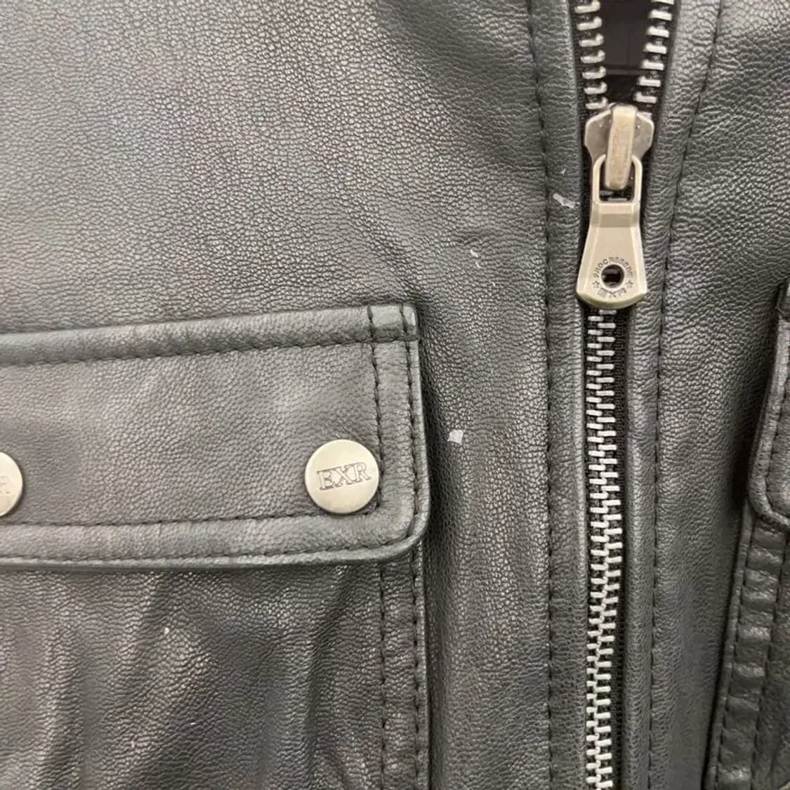 EXR 스트릿 락시크 슬림핏 바이커 라이더 가죽자켓 95 C07773 상품이미지7