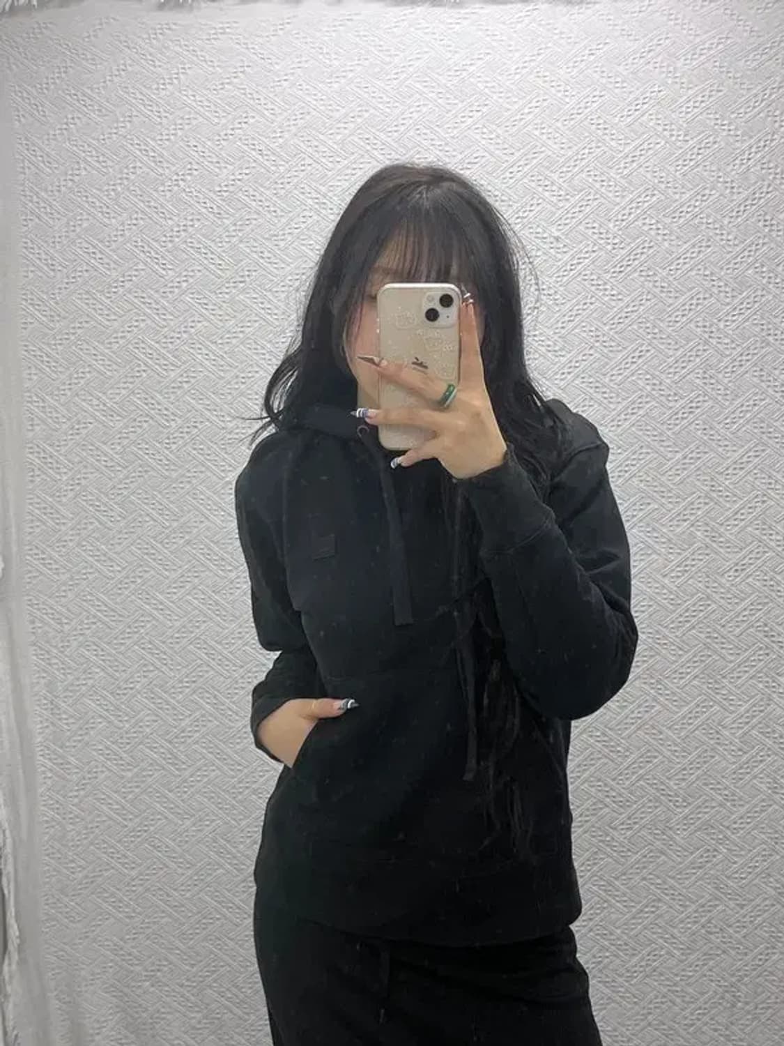 아크네스튜디오 페리스 페이스 약기모 후드티 XS C07778 상품이미지1