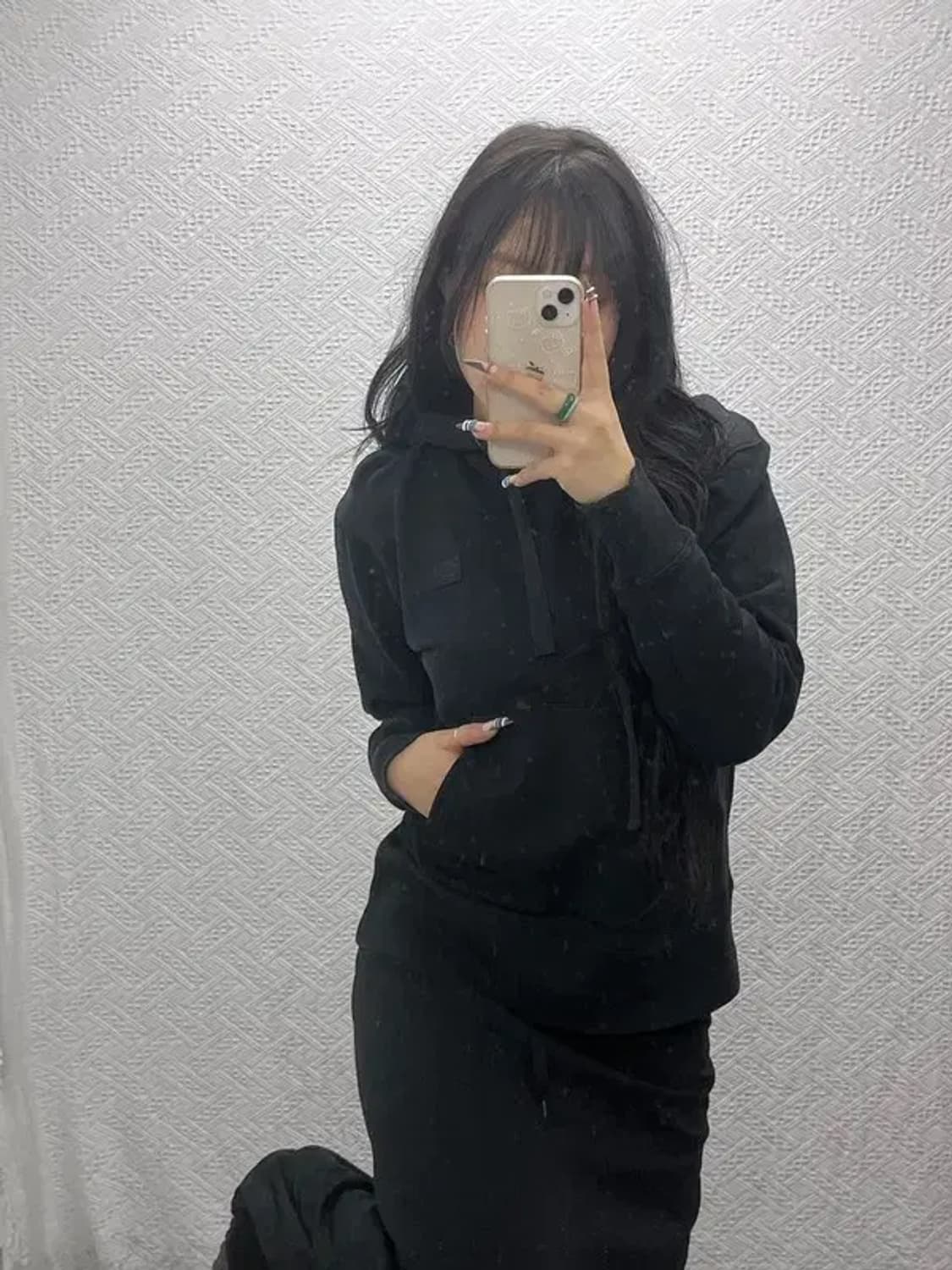 아크네스튜디오 페리스 페이스 약기모 후드티 XS C07778 상품이미지2