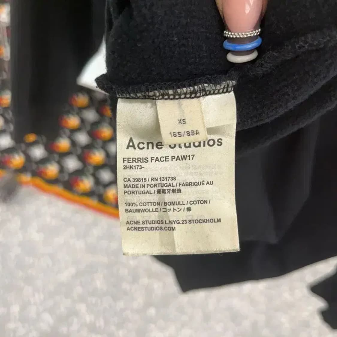 아크네스튜디오 페리스 페이스 약기모 후드티 XS C07778 상품이미지6