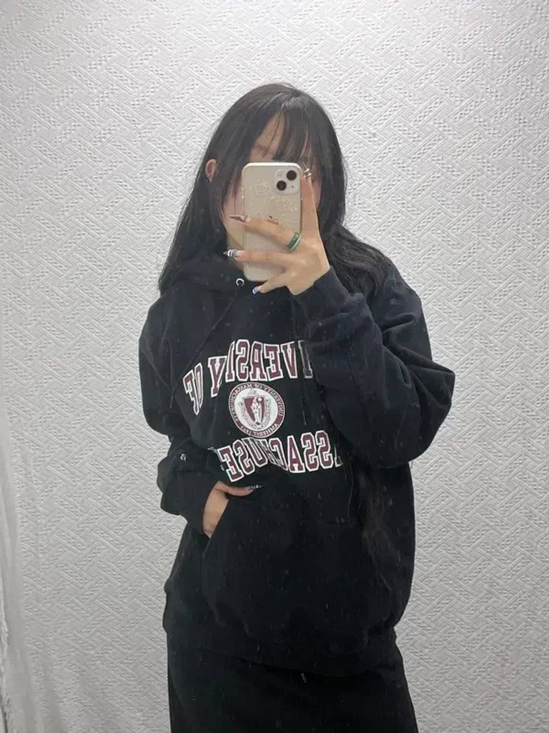 챔피온 어센틱 올드스쿨 프린팅 오버핏 약기모 후드티 L C07781 상품이미지1