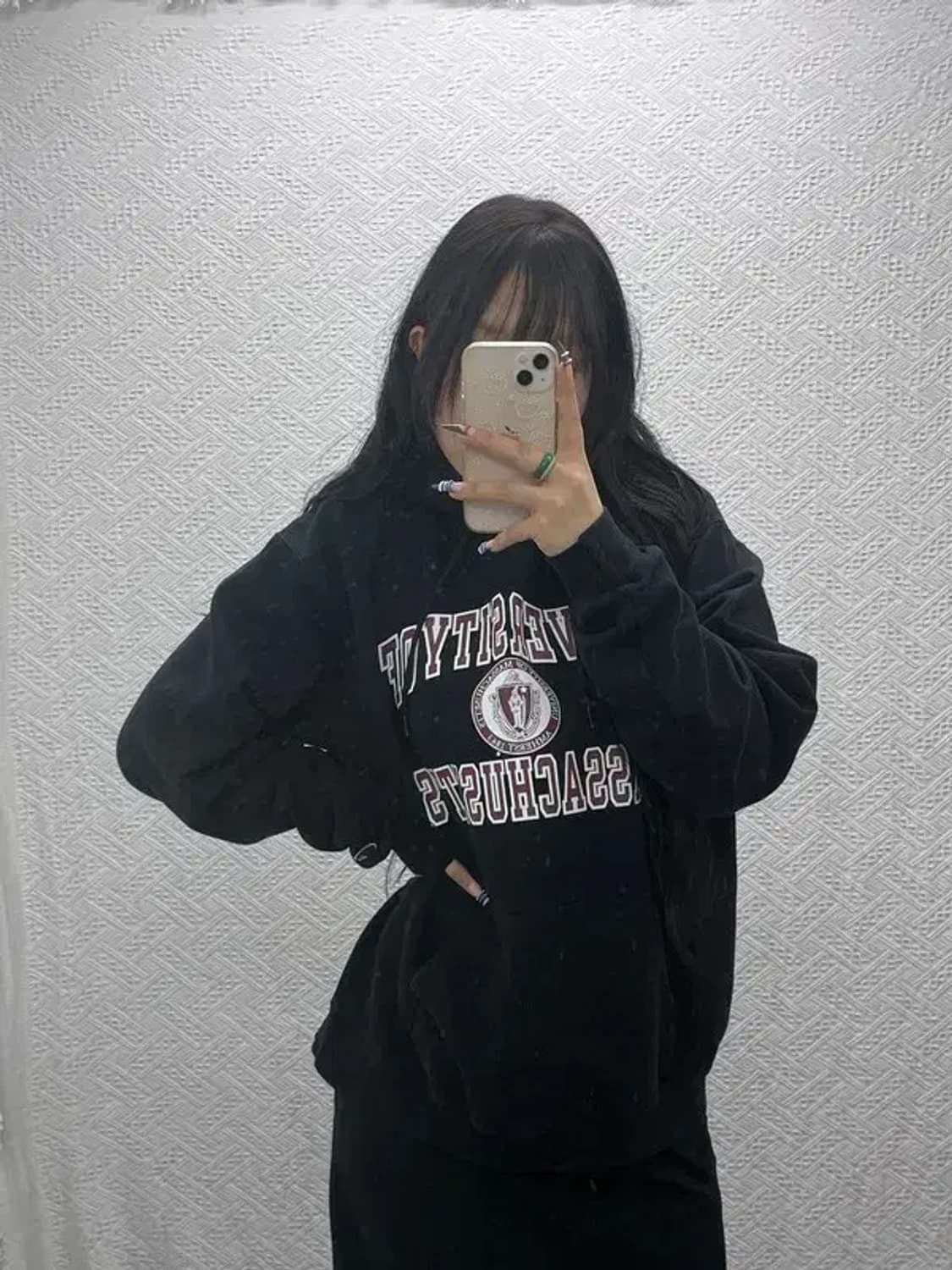 챔피온 어센틱 올드스쿨 프린팅 오버핏 약기모 후드티 L C07781 상품이미지2