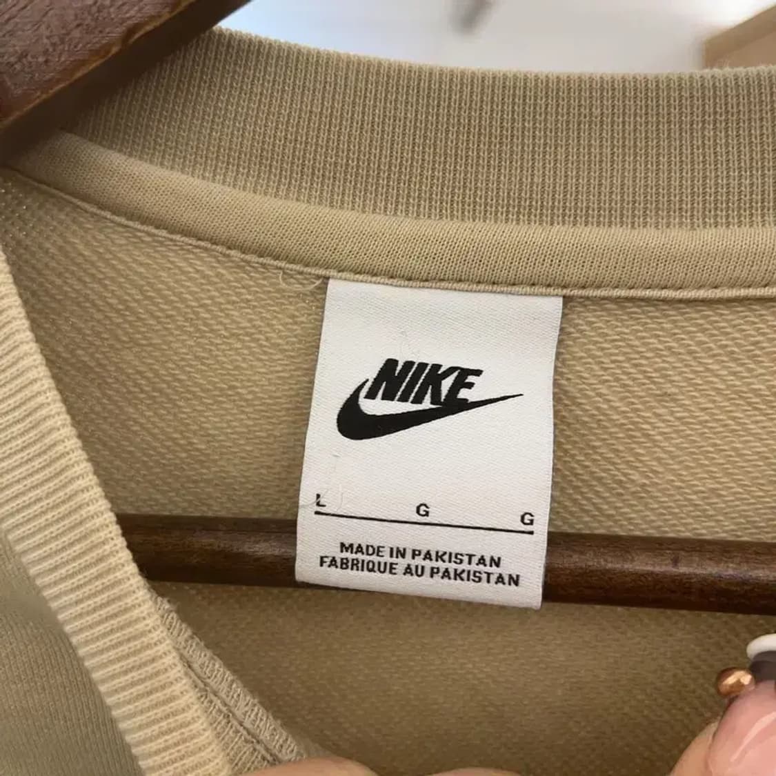 나이키 NSW 클럽 프렌치 테리 크루 크림오트밀 맨투맨 L C07791 상품이미지5