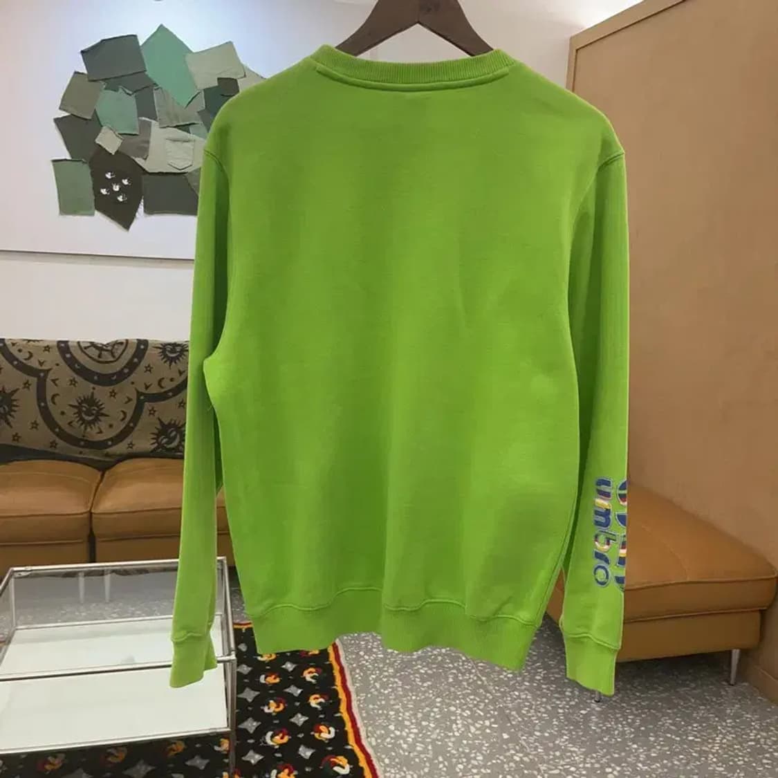 엄브로 올드스쿨 키치 프린팅 네온그린 약기모 맨투맨 95 C07792 상품이미지4