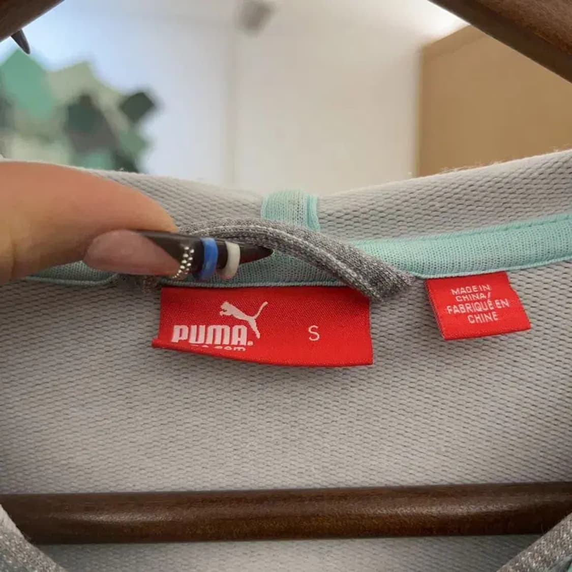 푸마 Y2K 민트배색 드레이프 포켓 후드 집업 S C07768 상품이미지5