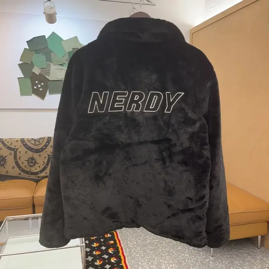 널디 빈티지 모던시크 빅로고 퍼 자켓 M C07772 상품이미지4