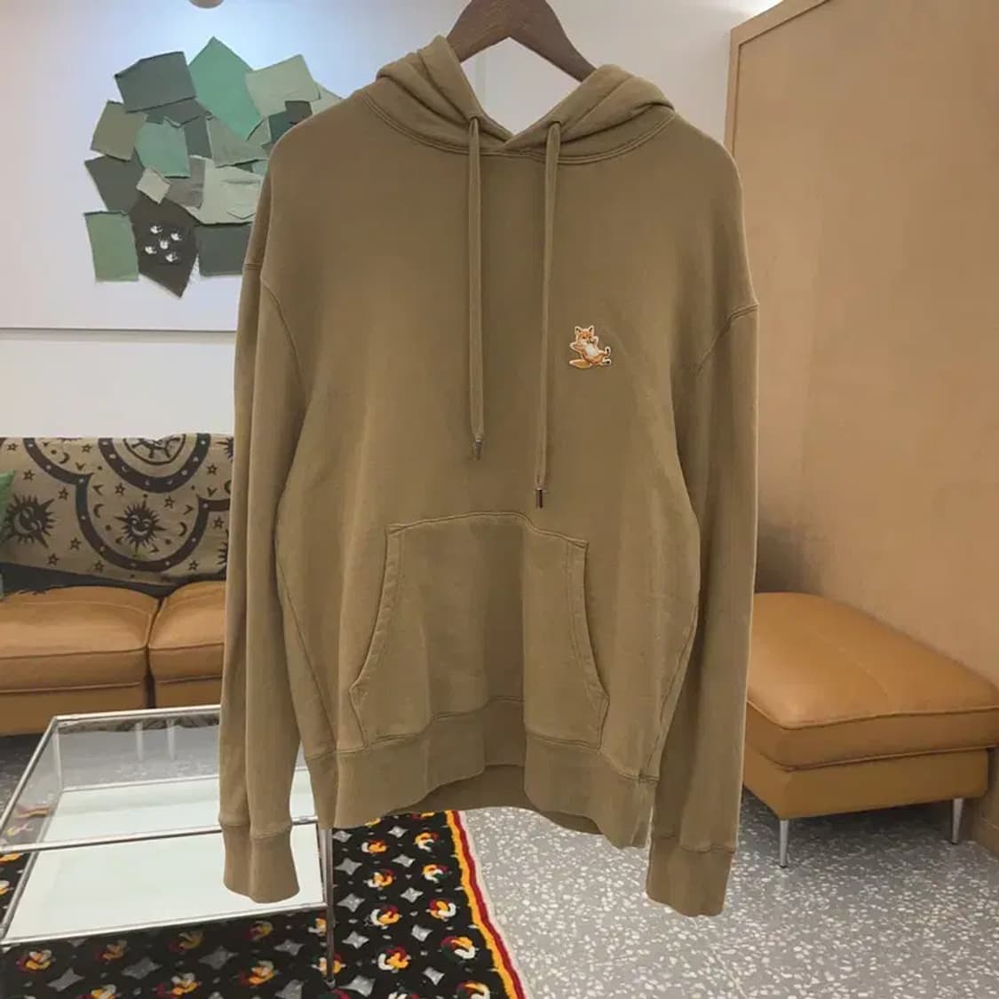 메종키츠네 칠랙스 모던캐주얼 폭스 패치 후드티 L C07788 상품이미지3