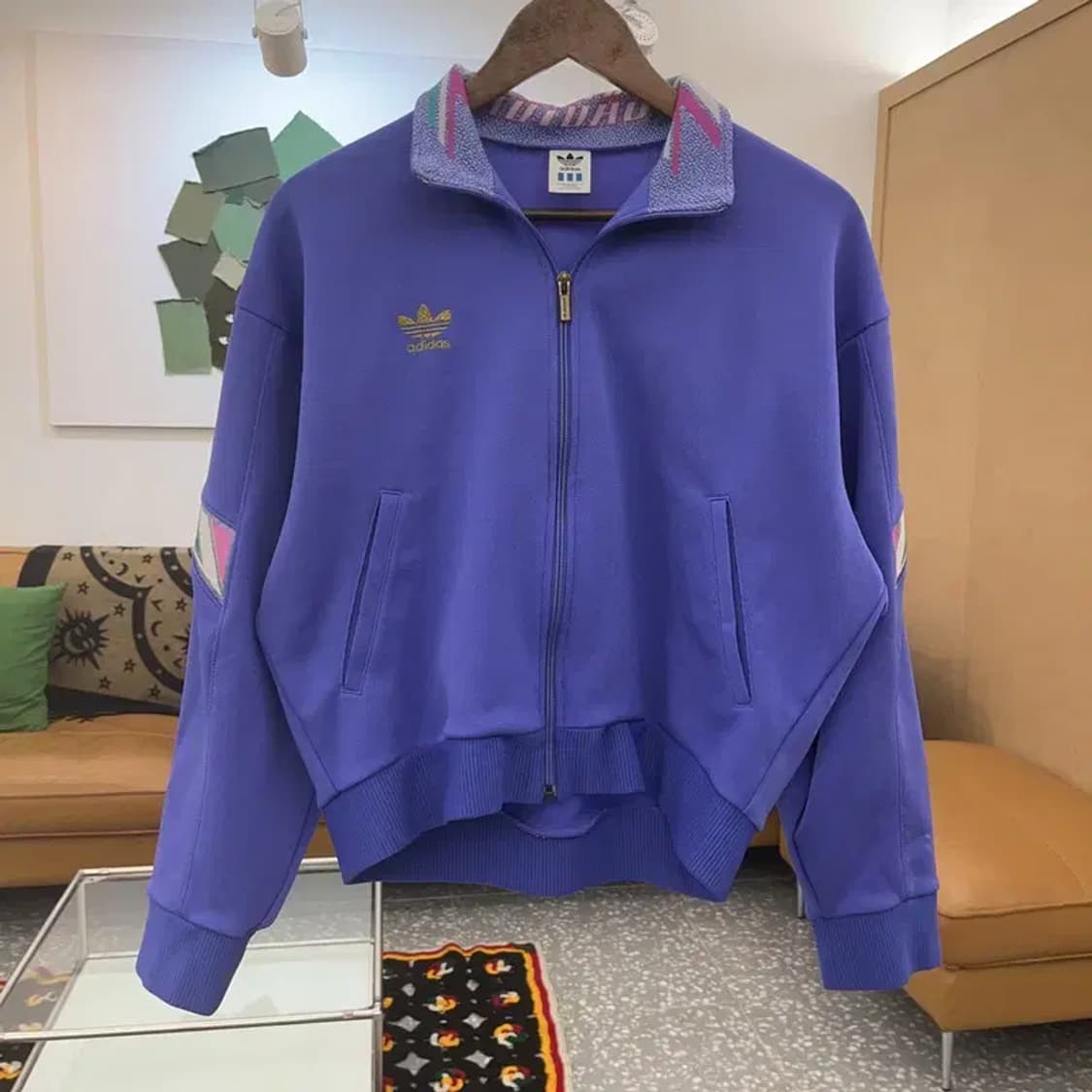 아디다스 재팬 빈티지 레트로 90's 패턴 져지 집업 105 C07785 상품이미지3